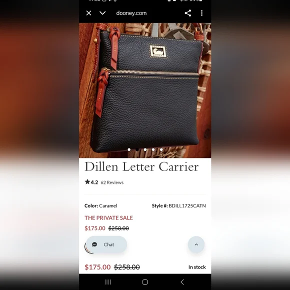 Dooney & Bourke Black Crossbody Bag with Tan Accents - Picture 13 of 14